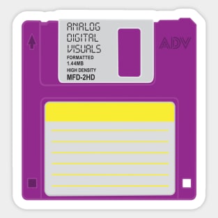 Floppy Disk (Warm Purple Colorway) Analog/ Computer Sticker